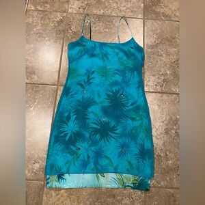 Vintage Laundry Shelli by Segal Women's size 4 - Tropical Dress 90s Rhinestones